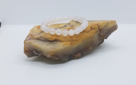 White Agate Bracelet 8mm