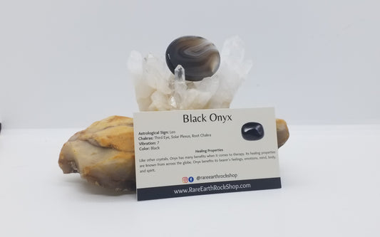 Black Onyx Worry Stone