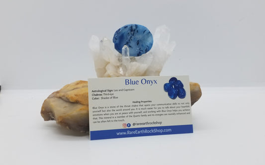 Blue Onyx Worry Stone