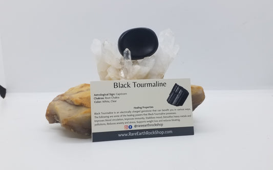 Black Tourmaline Worry Stone