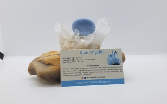 Blue Angelite Worry Stone