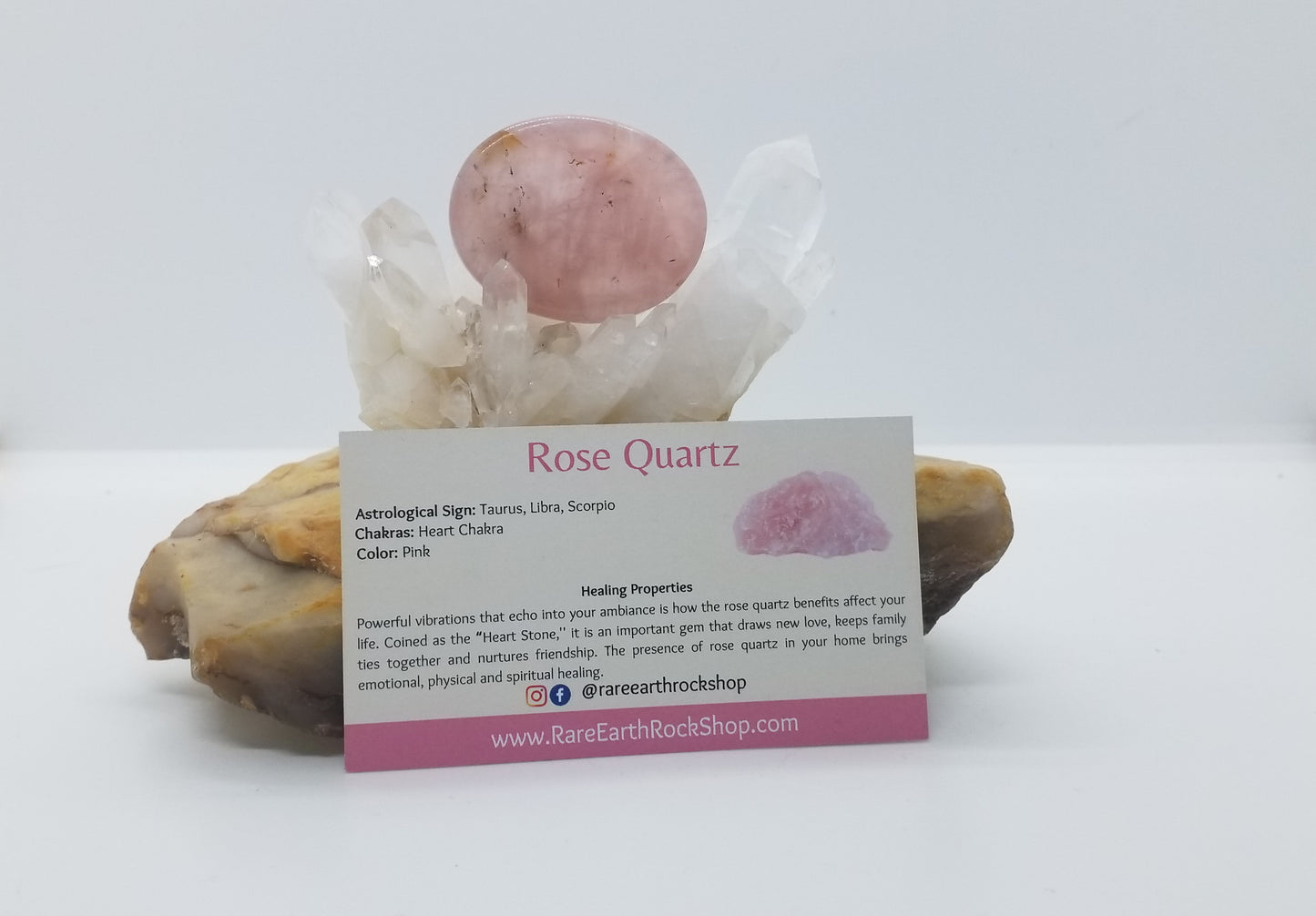 Rose Quartz Worry Stone