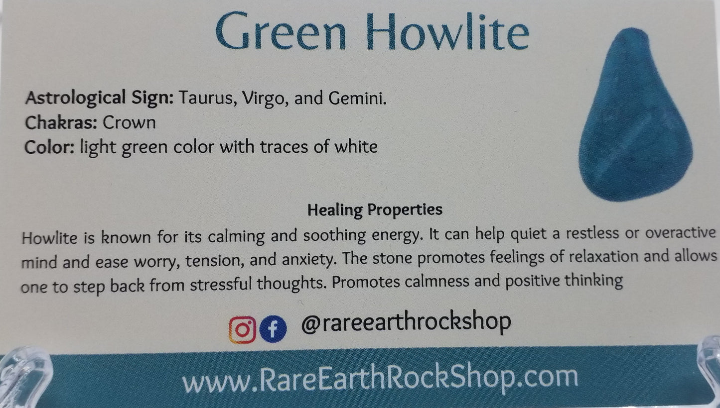 Green Howlite Tumbled Stone