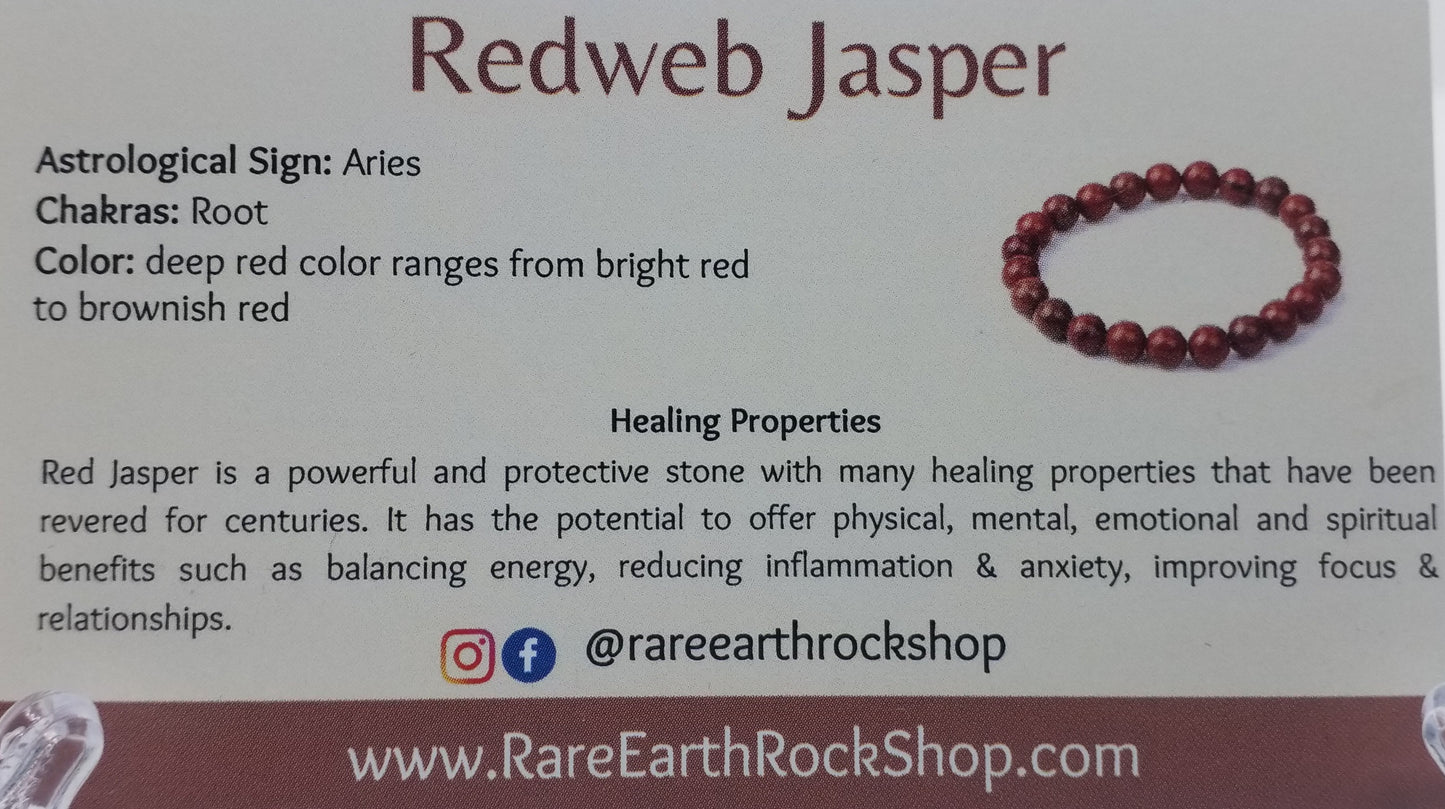 Red Web Jasper Tumbled Stone