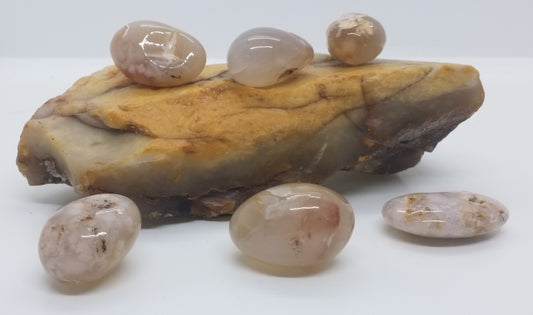 Flower Agate Tumbled Stone
