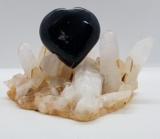 Black Tourmaline Heart