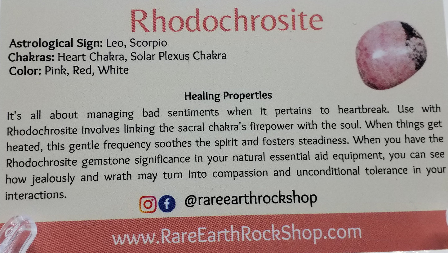 Rhodochrosite Heart