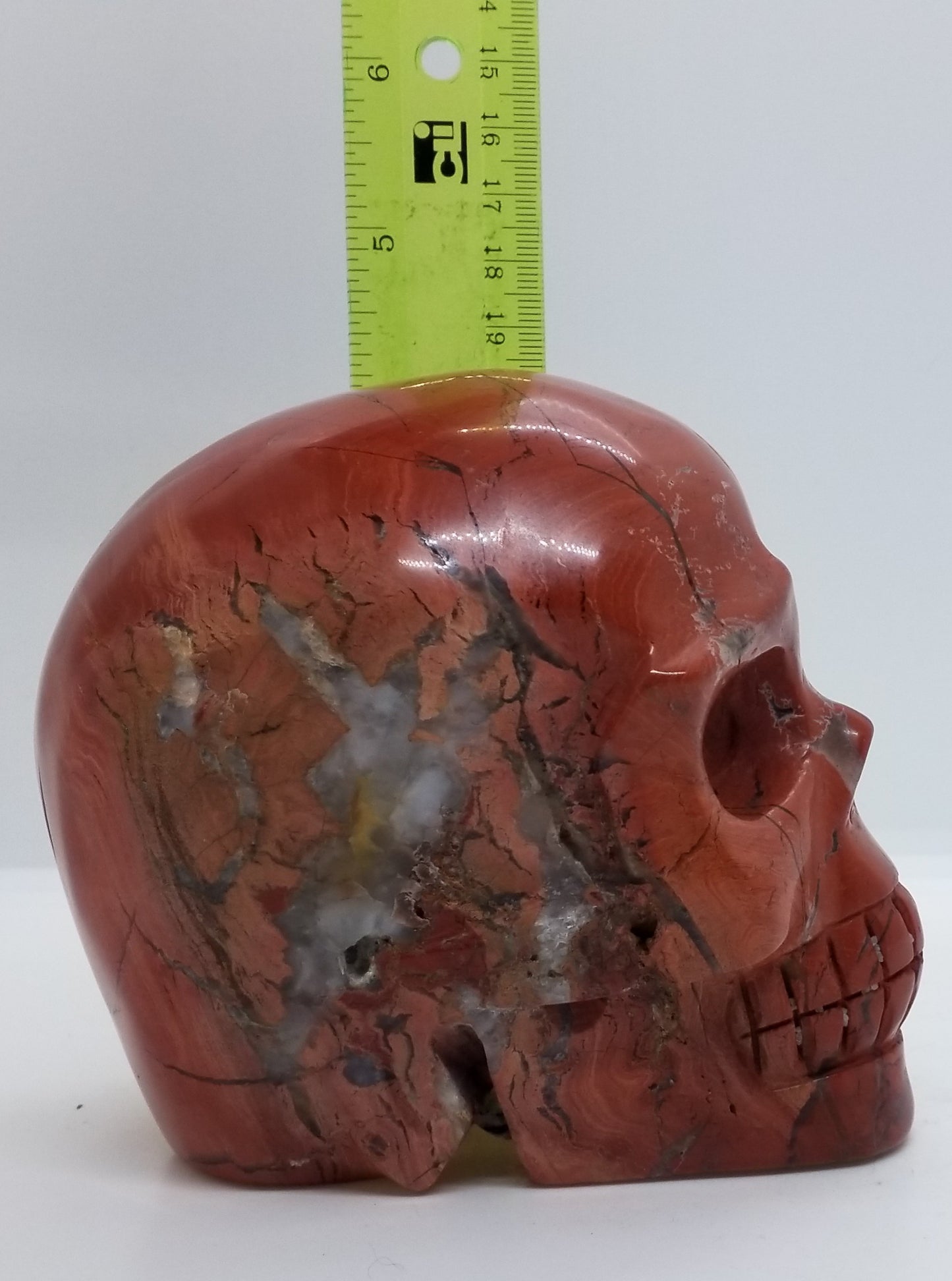 Red Jasper Skull. 3.36 lbs