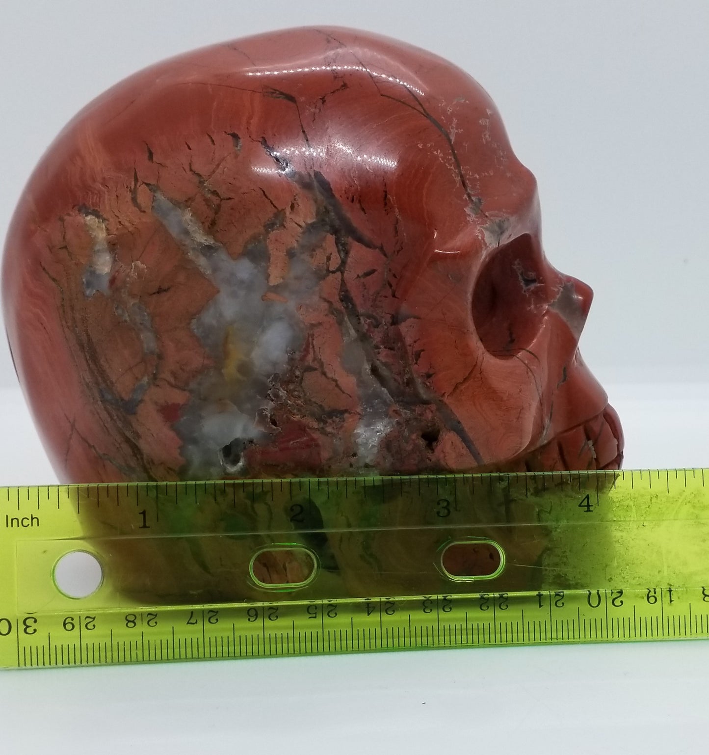 Red Jasper Skull. 3.36 lbs