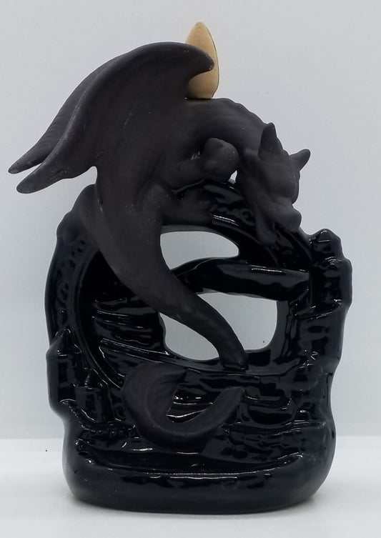 Black and Brown Dragon Downdraft Incense Burner