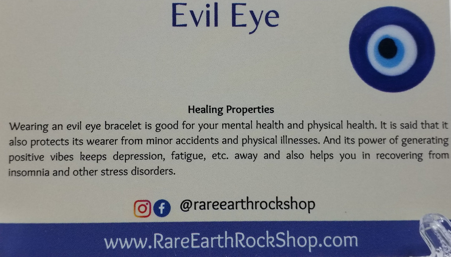 Evil Eye Stretch Bracelet 8mm