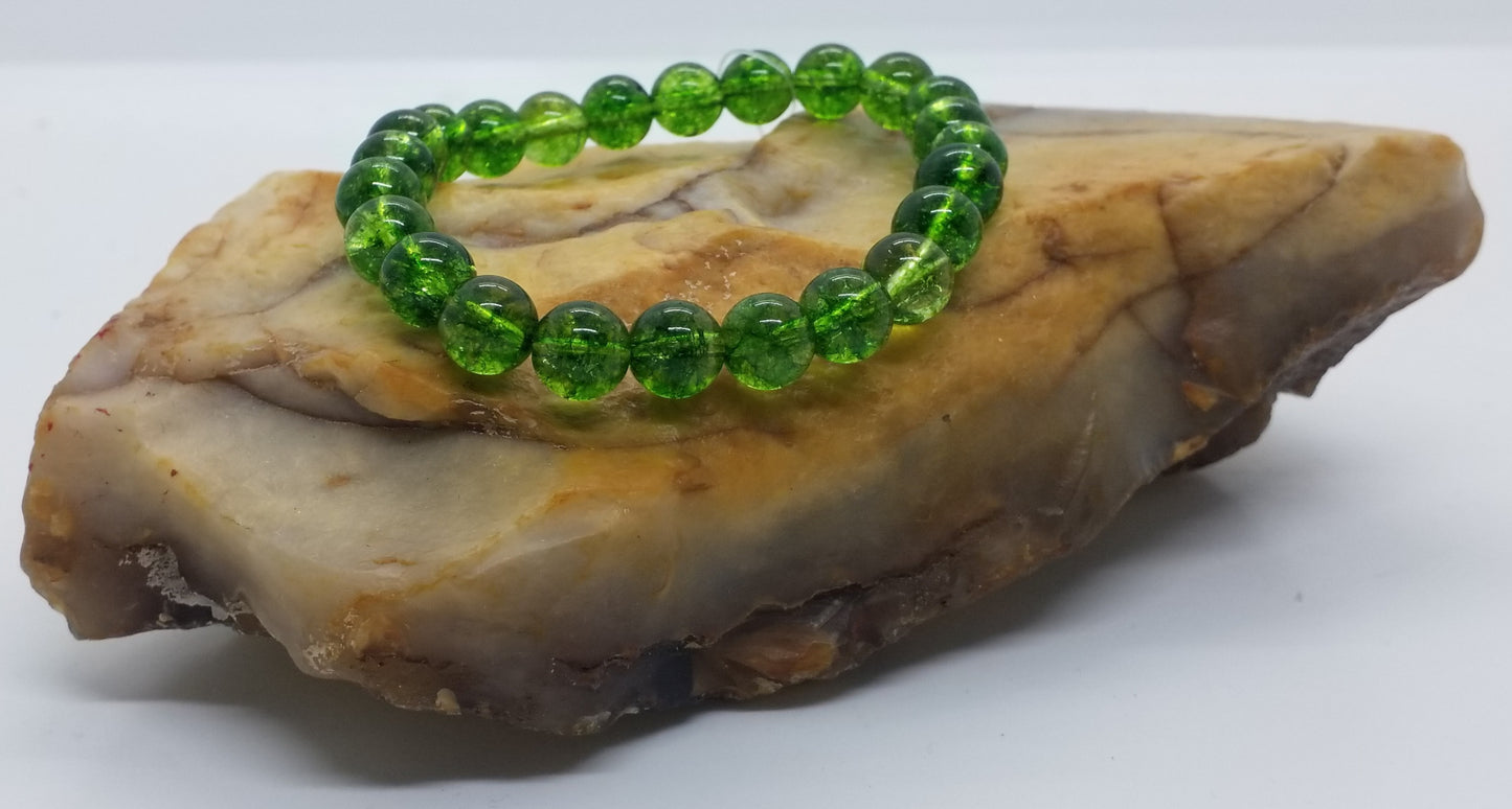 Peridot 8mm Bracelet Grade 4A
