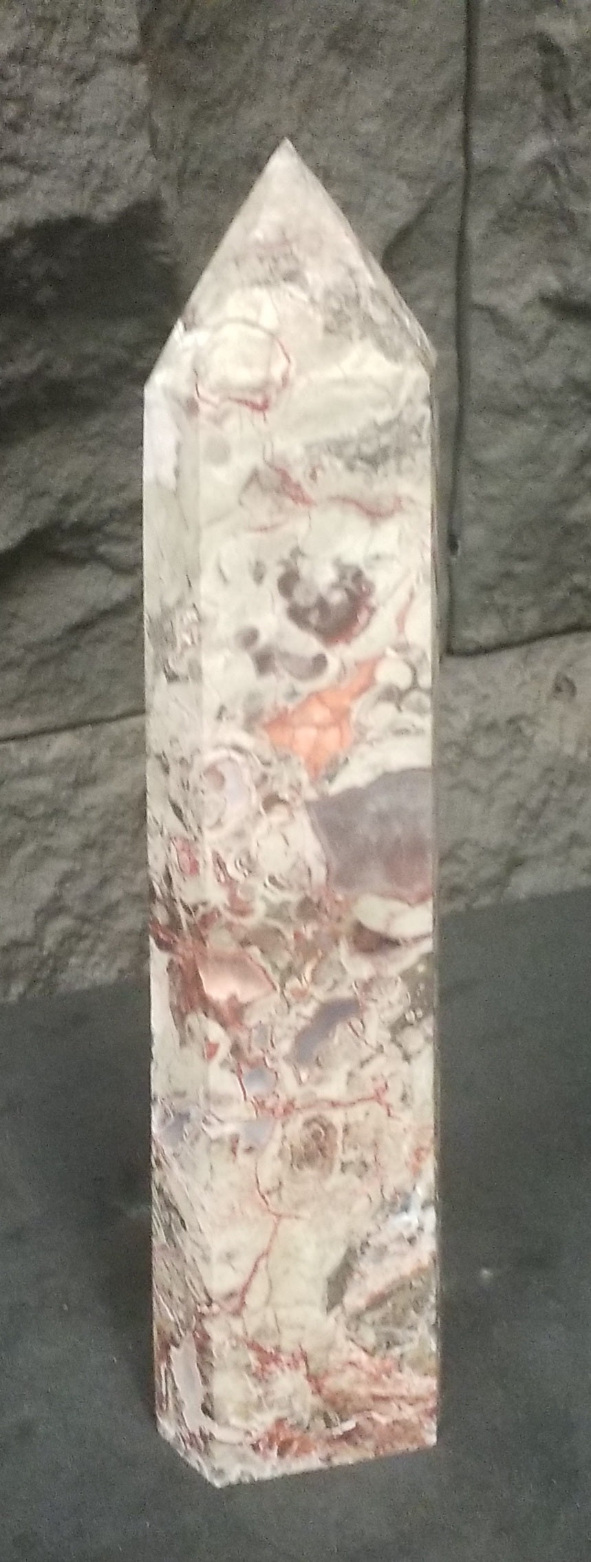 Money Agate Tower #2. 8" tall