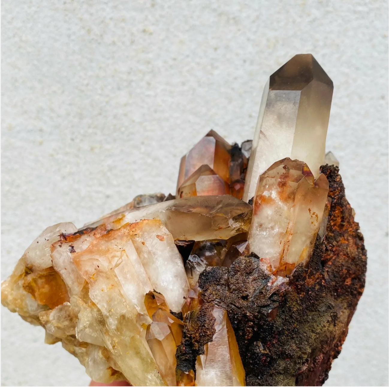 Smoky Citrine Quartz Cluster