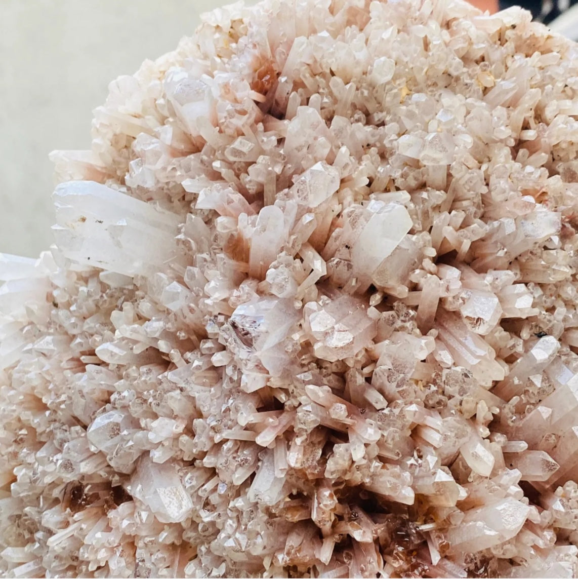Large Natural White Quartz Crystal Cluster