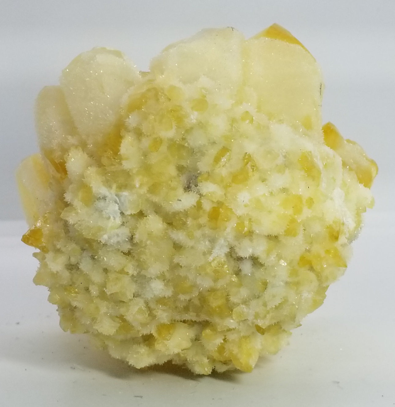 Yellow Orange Ghost Phantom Quartz Cluster #4