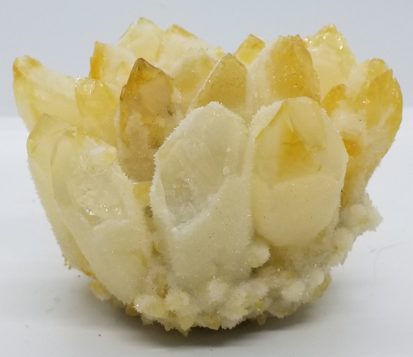 Yellow Orange Ghost Phantom Quartz Cluster #4