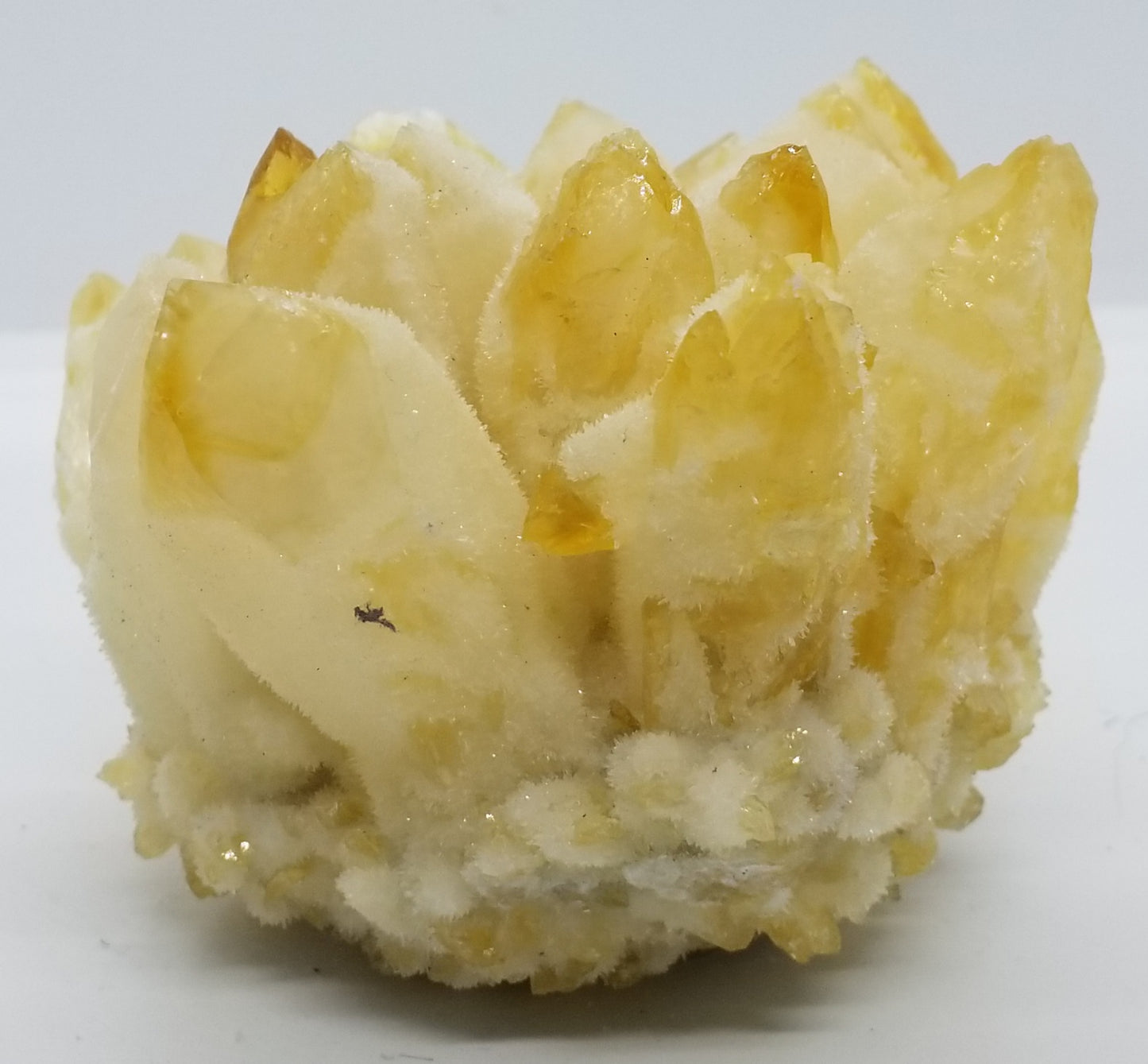 Yellow Orange Ghost Phantom Quartz Cluster #4