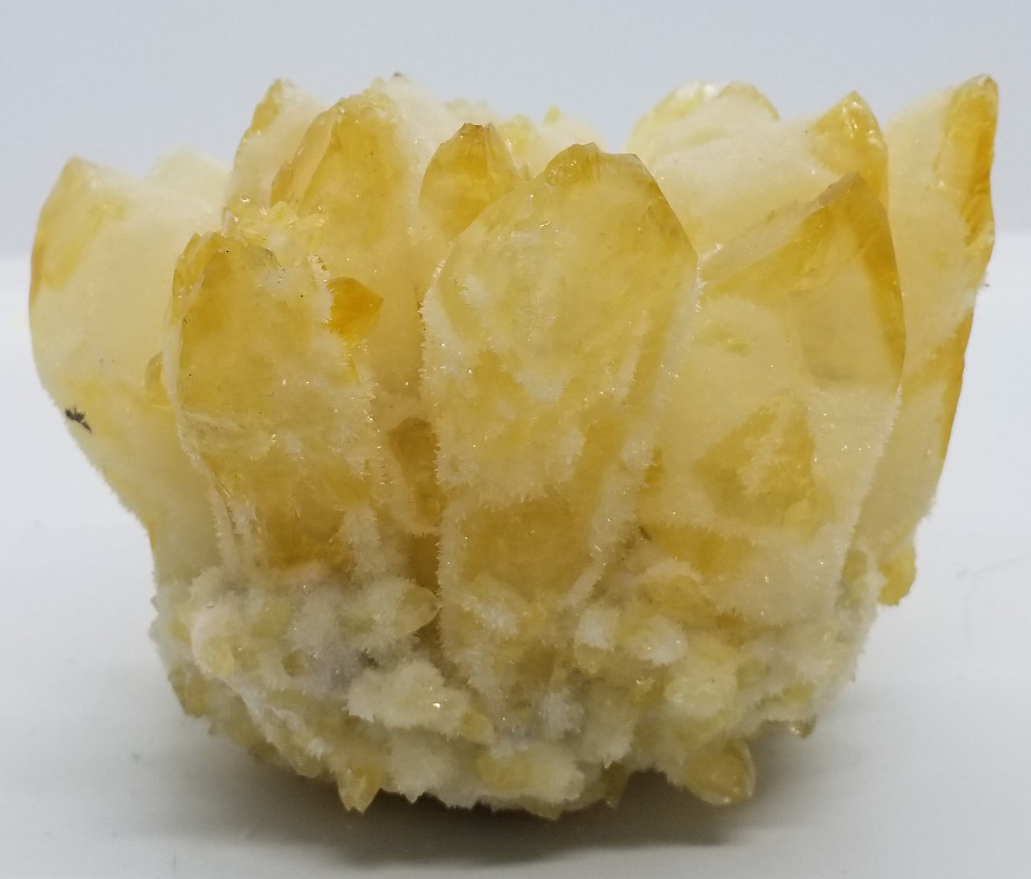 Yellow Orange Ghost Phantom Quartz Cluster #4