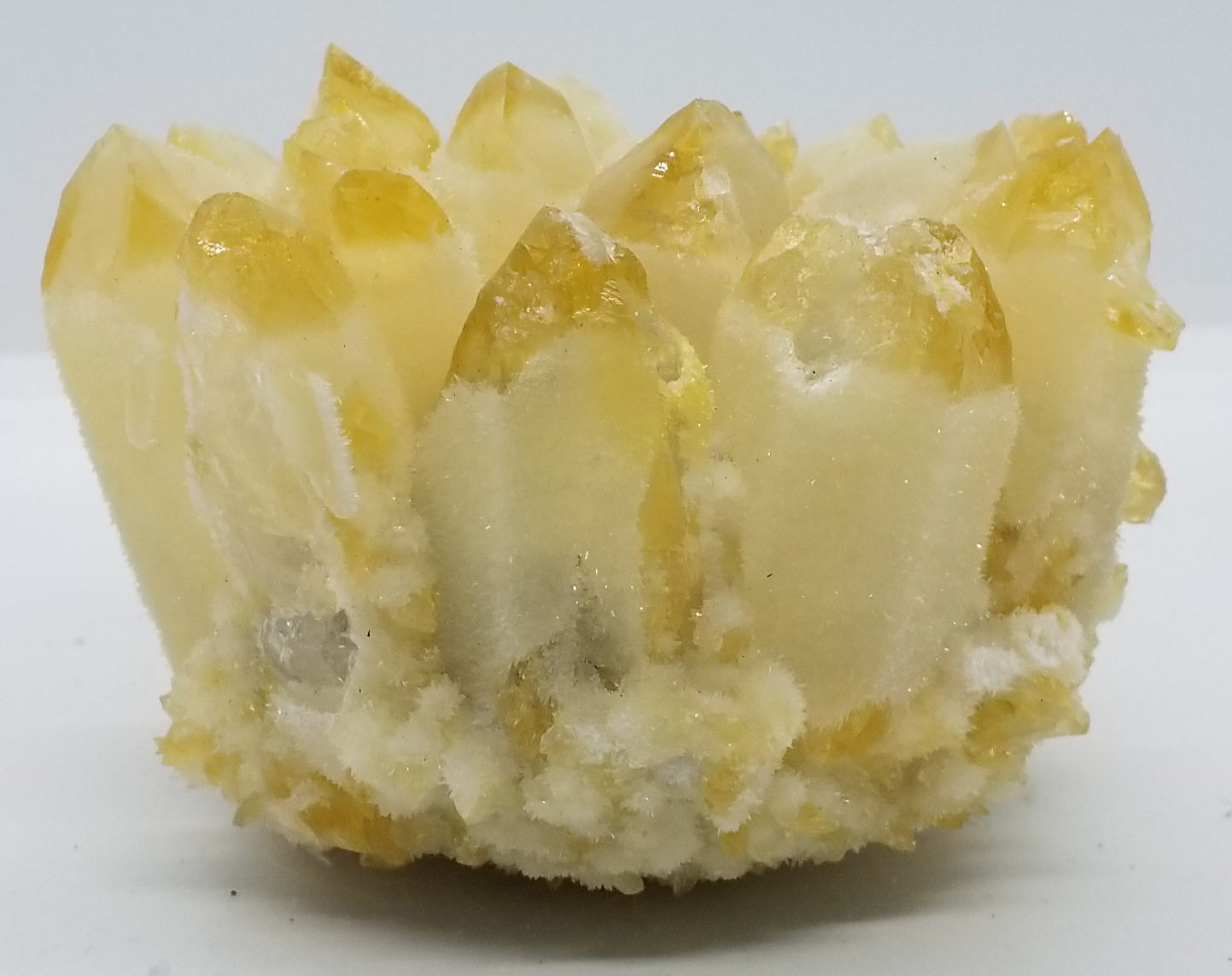Yellow Orange Ghost Phantom Quartz Cluster #5