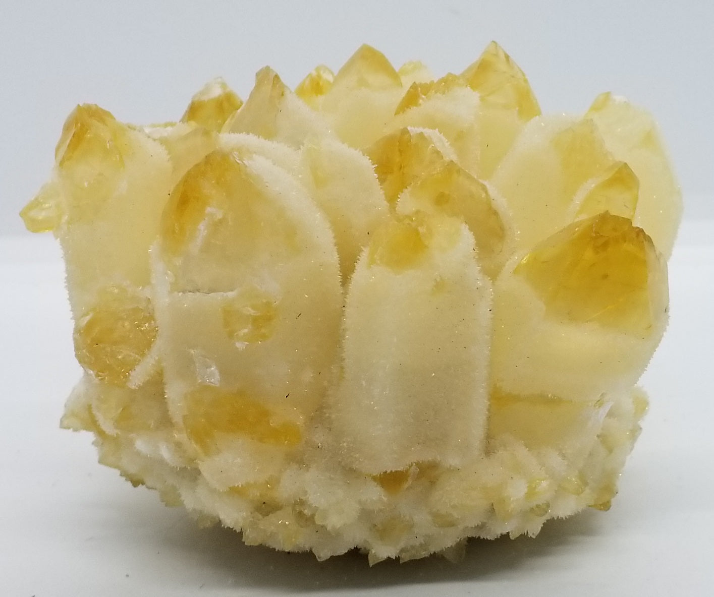 Yellow Orange Ghost Phantom Quartz Cluster #5