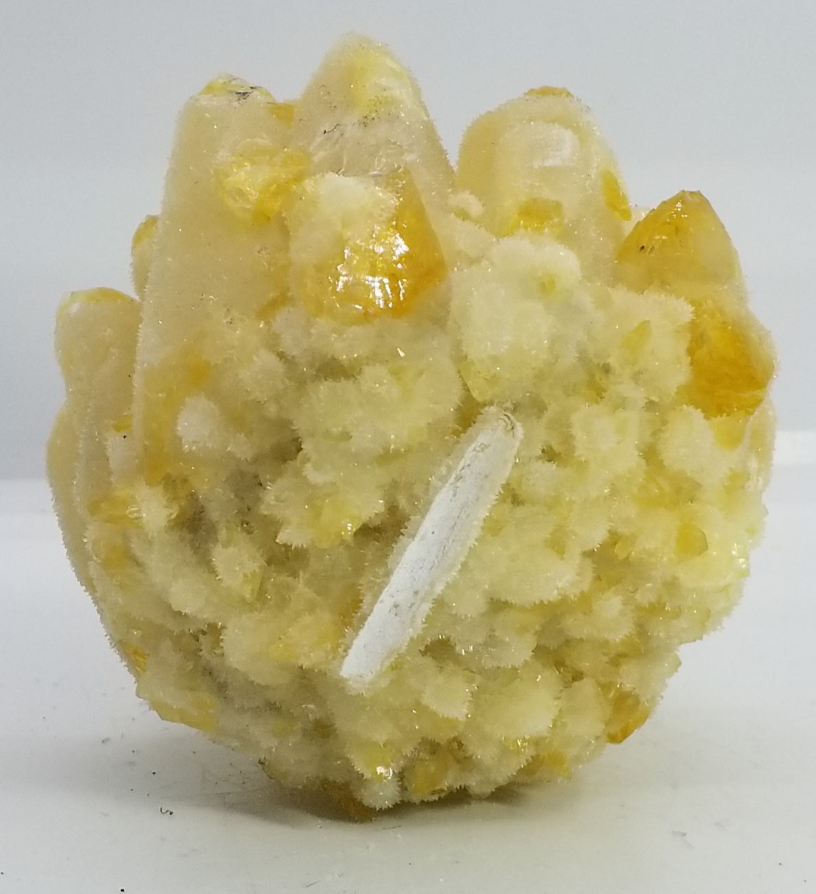 Yellow Orange Ghost Phantom Quartz Cluster #6