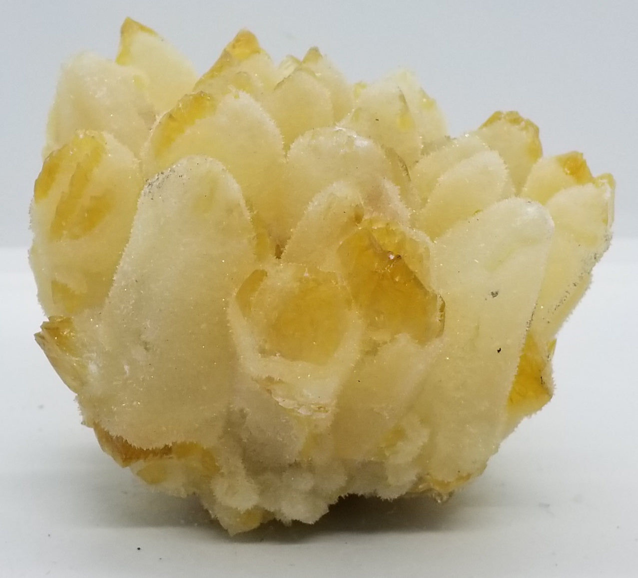 Yellow Orange Ghost Phantom Quartz Cluster #6