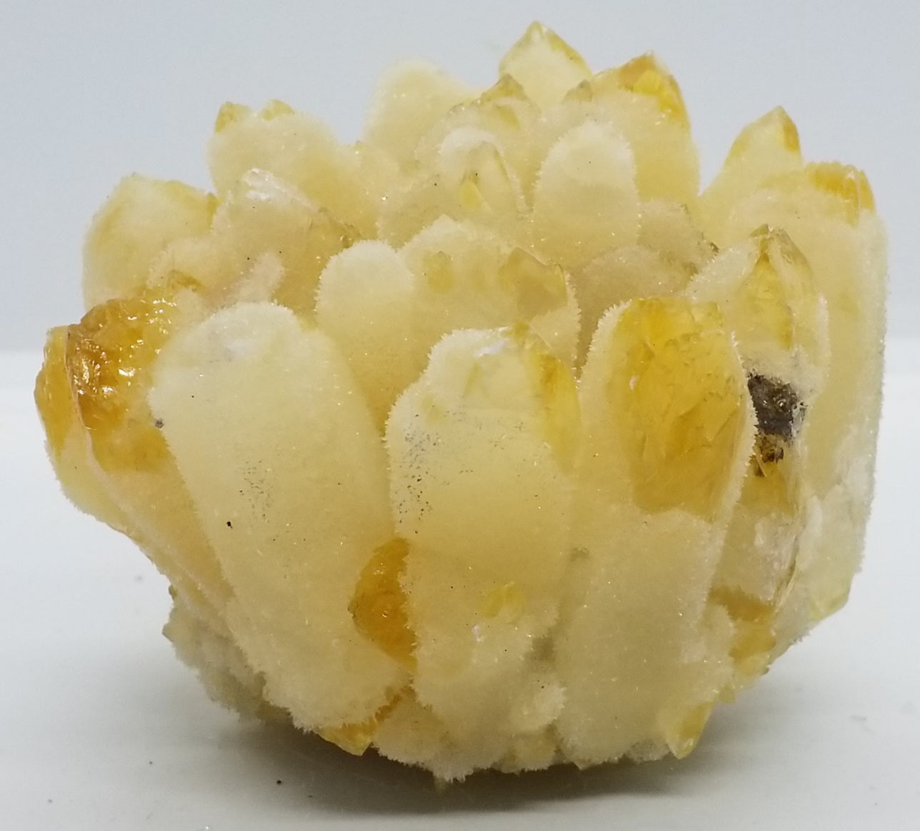 Yellow Orange Ghost Phantom Quartz Cluster #6