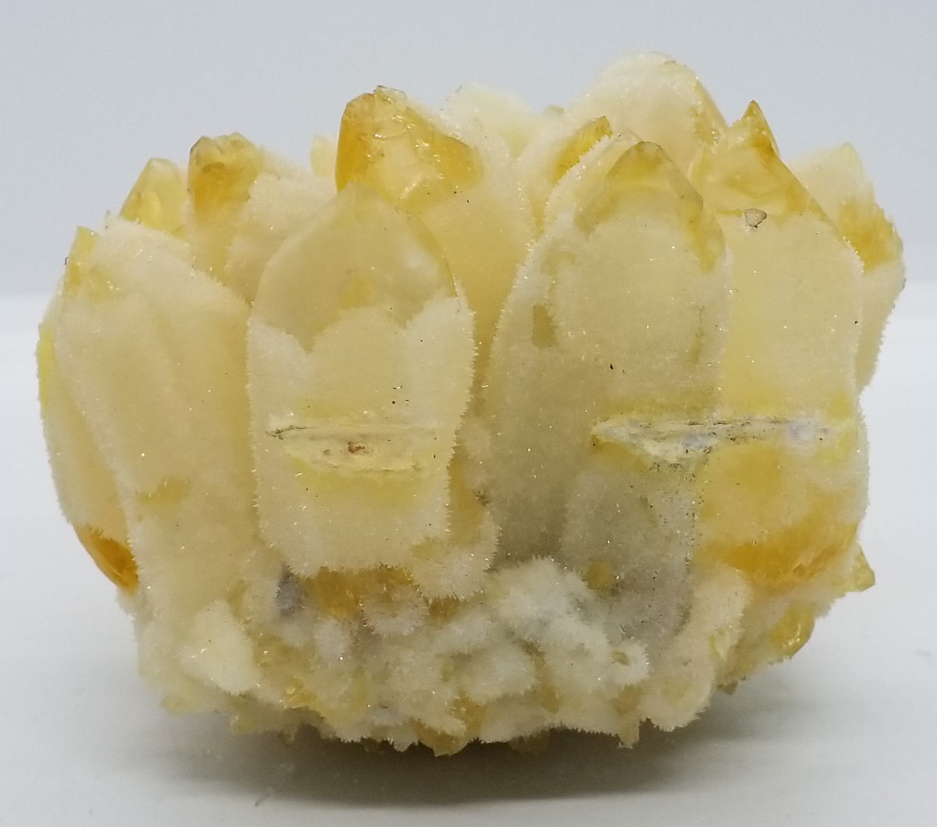 Yellow Orange Ghost Phantom Quartz Cluster #7