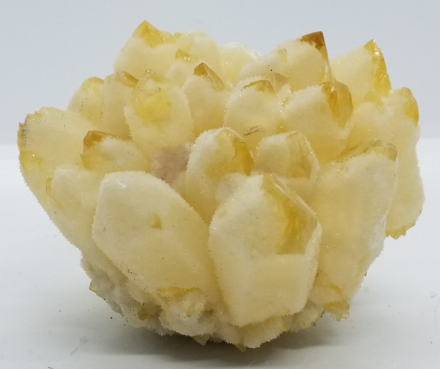 Yellow Orange Ghost Phantom Quartz Cluster #8