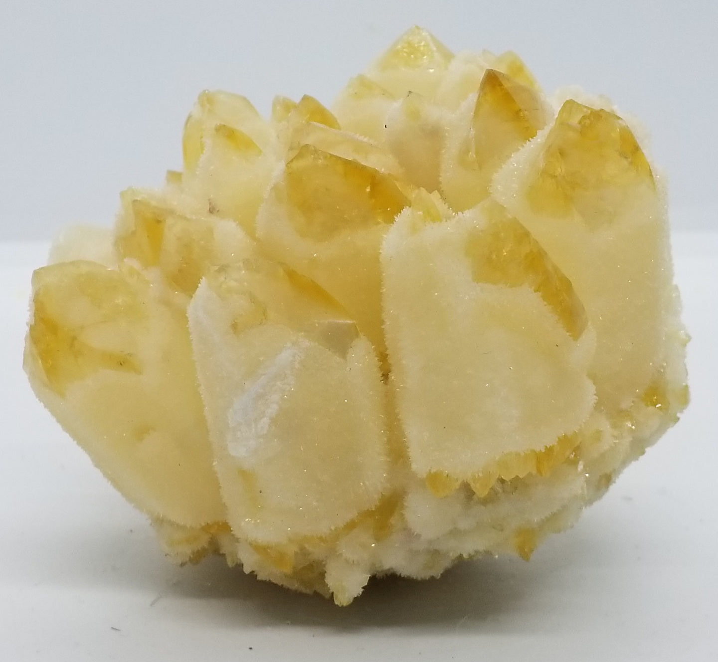 Yellow Orange Ghost Phantom Quartz Cluster #8
