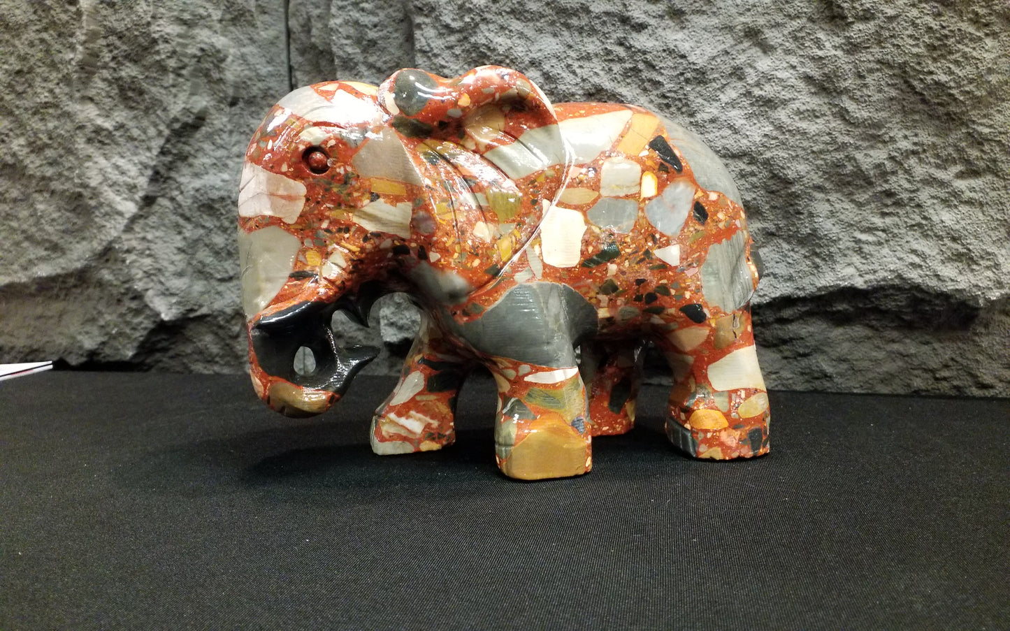 Large Ocean Jasper Elephant