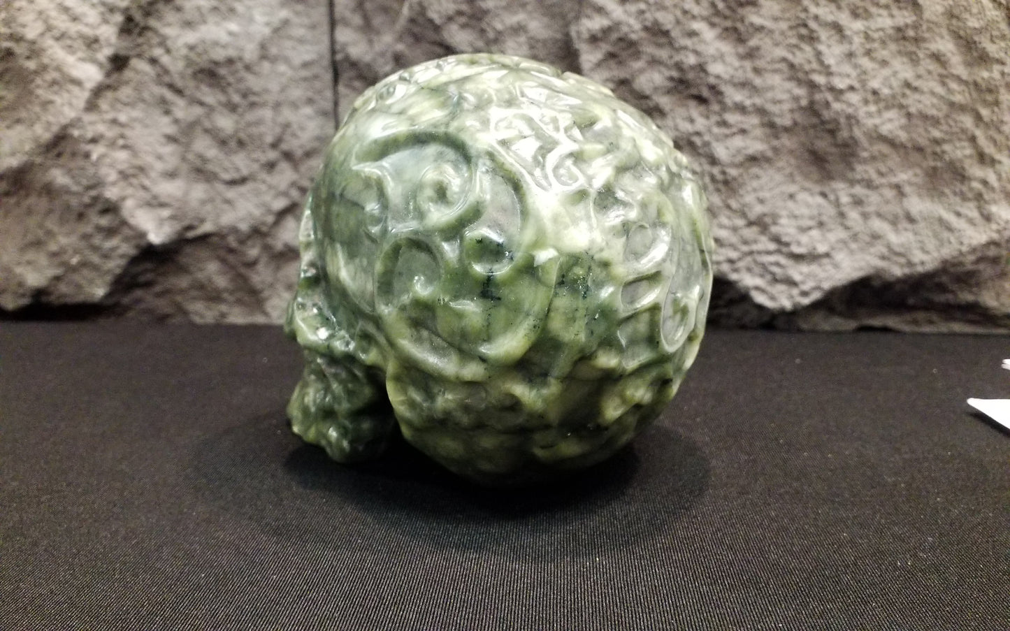 Green Jade Skull 4"