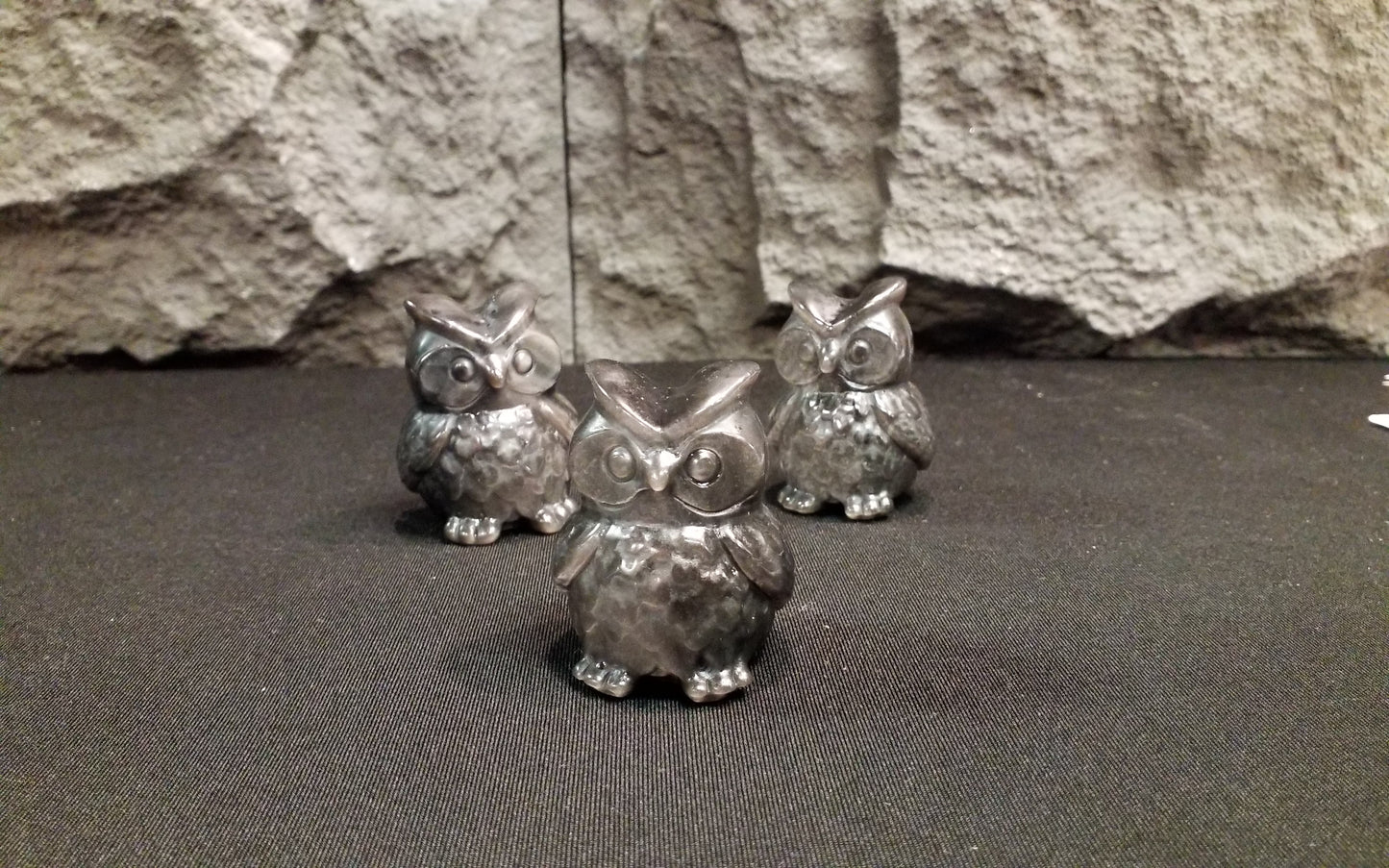 Silver Obsidian Owl