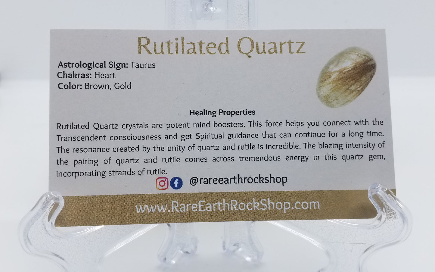 Rutilated Quartz Bracelet 8mm