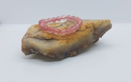 Cherry Quartz Bracelet 8mm