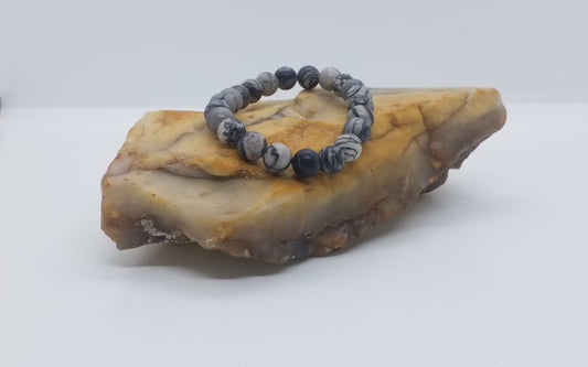 Spider Web Jasper Bracelet 8mm