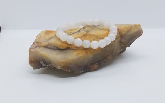 White Quartz Bracelet 8mm