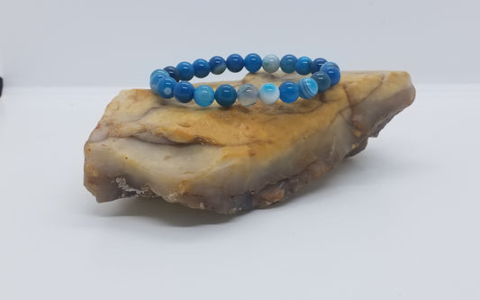 Blue Onyx Bracelet 8mm
