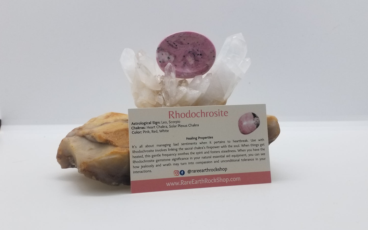Rhodochrosite Worry Stone