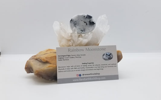 Rainbow Moonstone Worry Stone