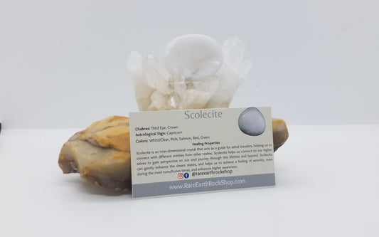Scolecite Worry Stone