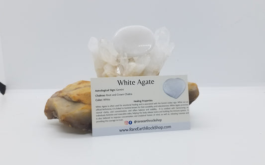 White Agate Worry Stone