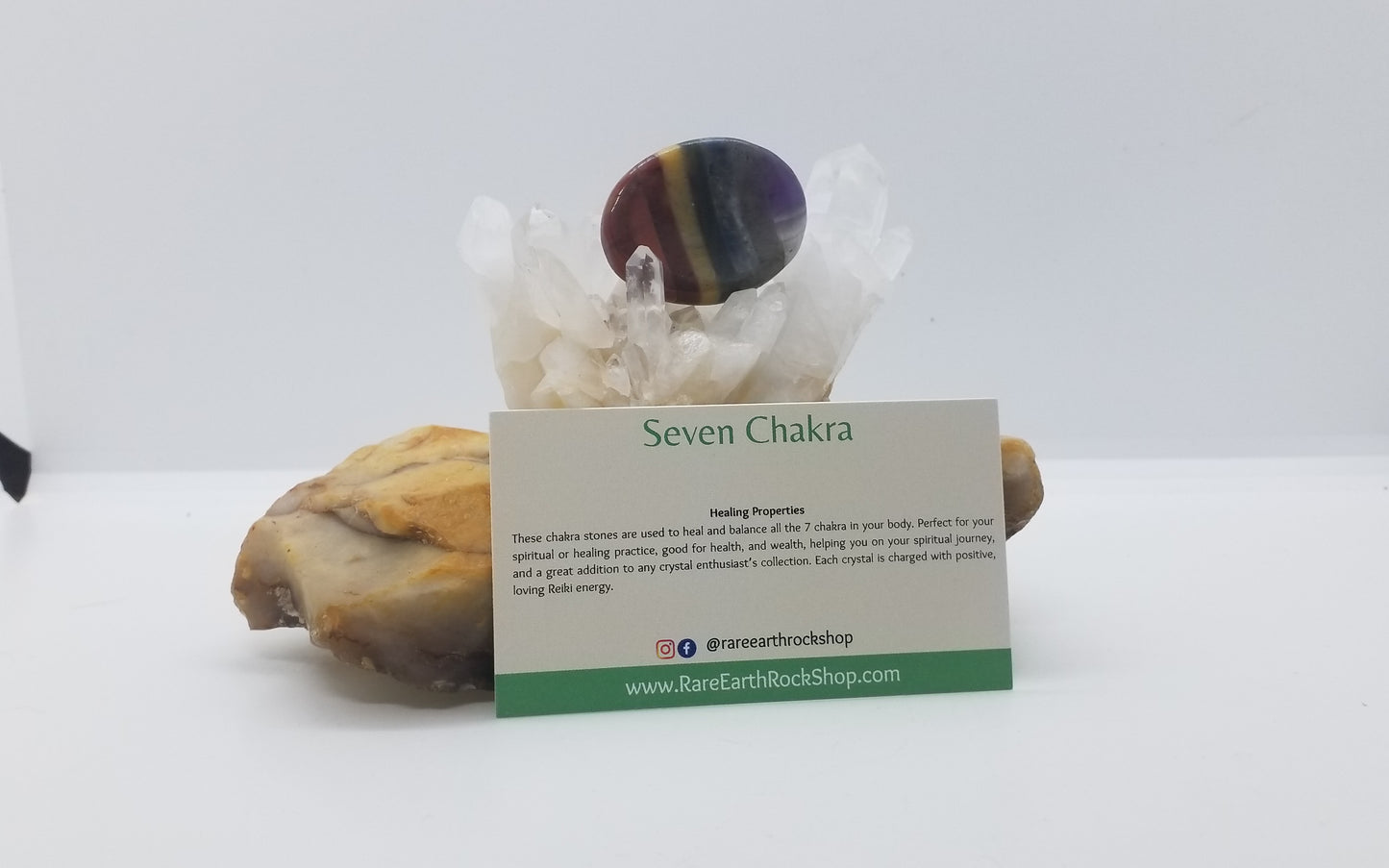 Seven Chakra Worry Stone