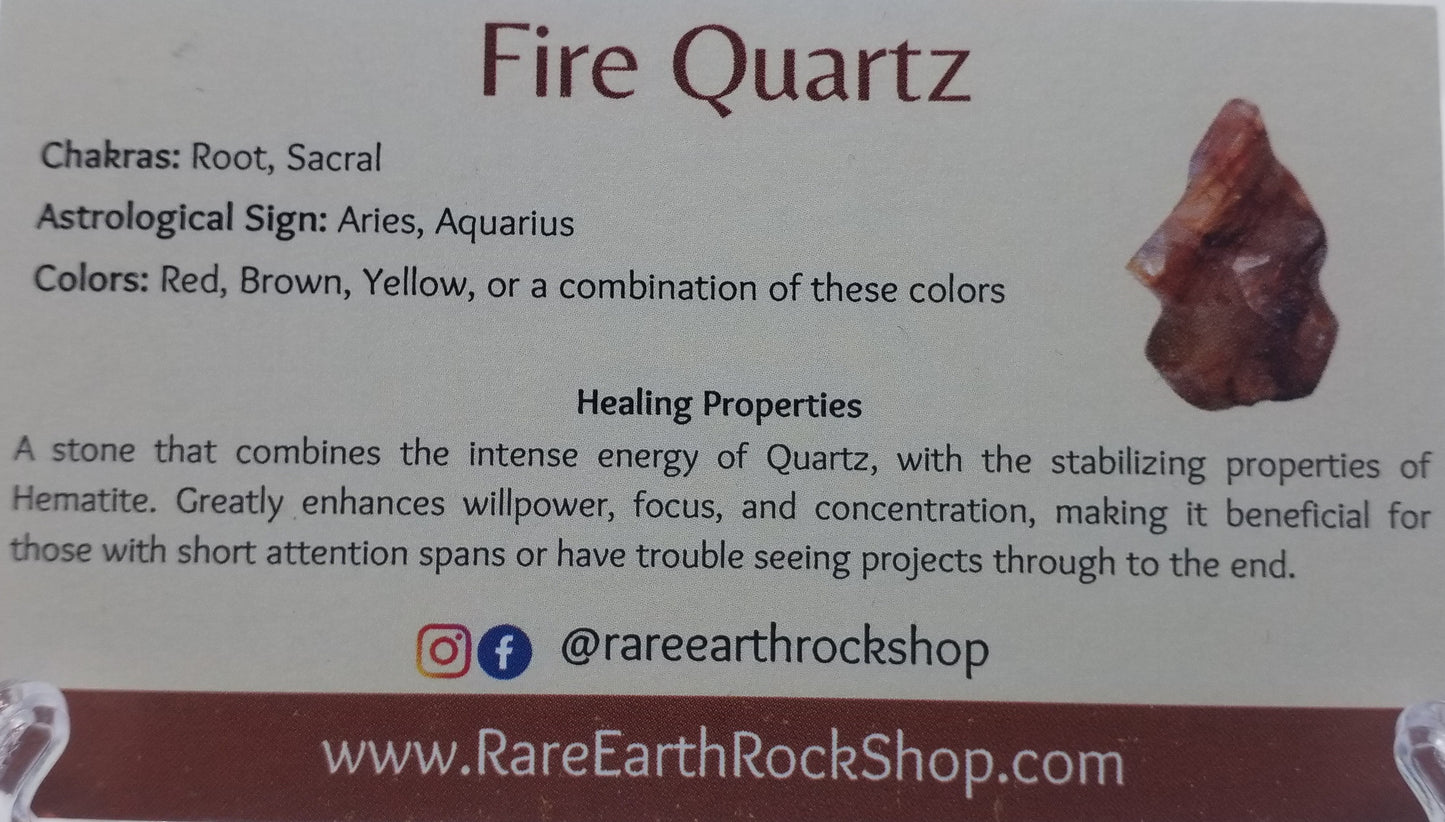 Fire Quartz Tumbled Stone