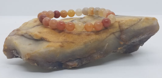 Golden Silk Jade Bracelet 8mm