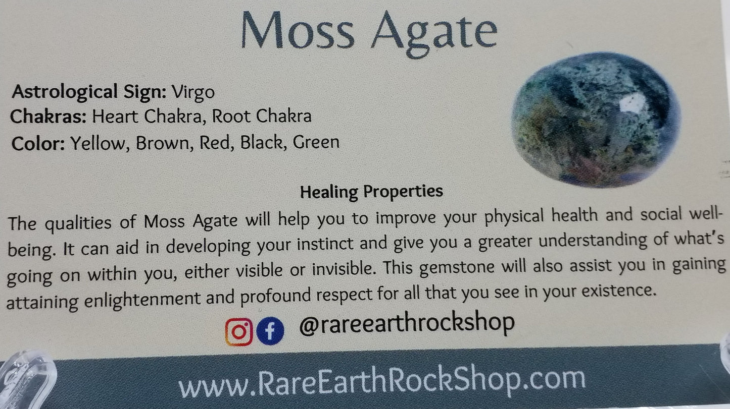 Moss Agate Heart