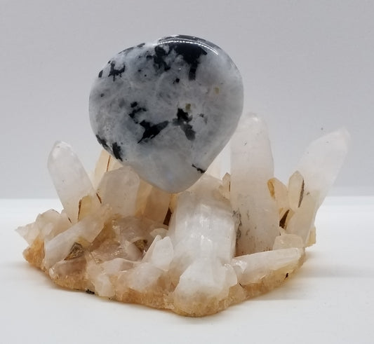 Rainbow Moonstone Heart