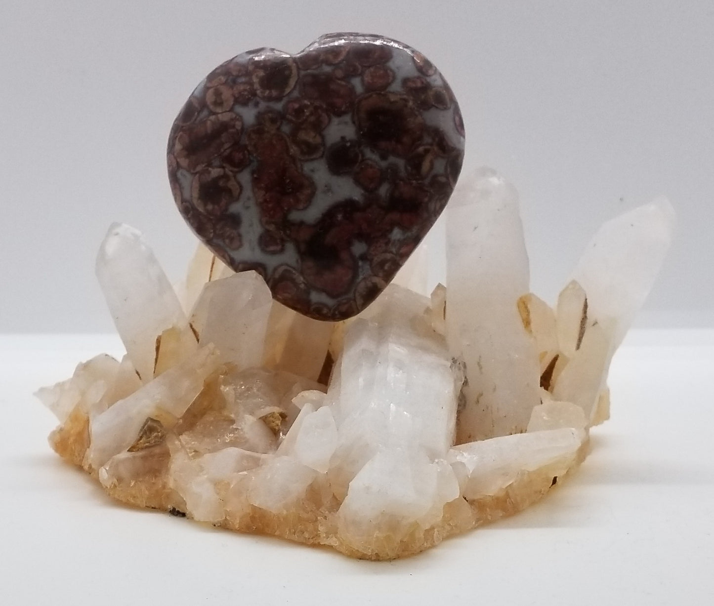 Leopard Skin Jasper Heart