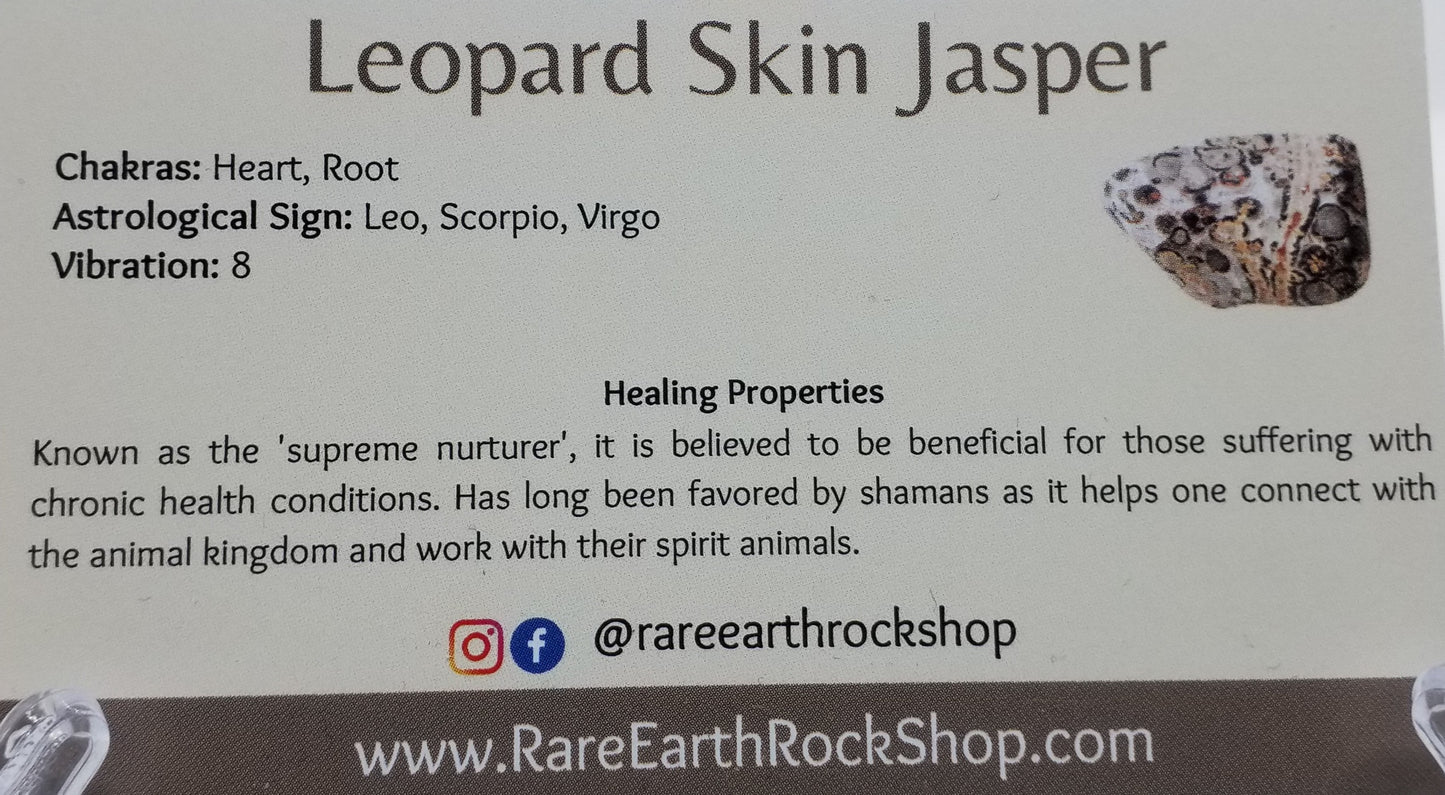 Leopard Skin Jasper Heart